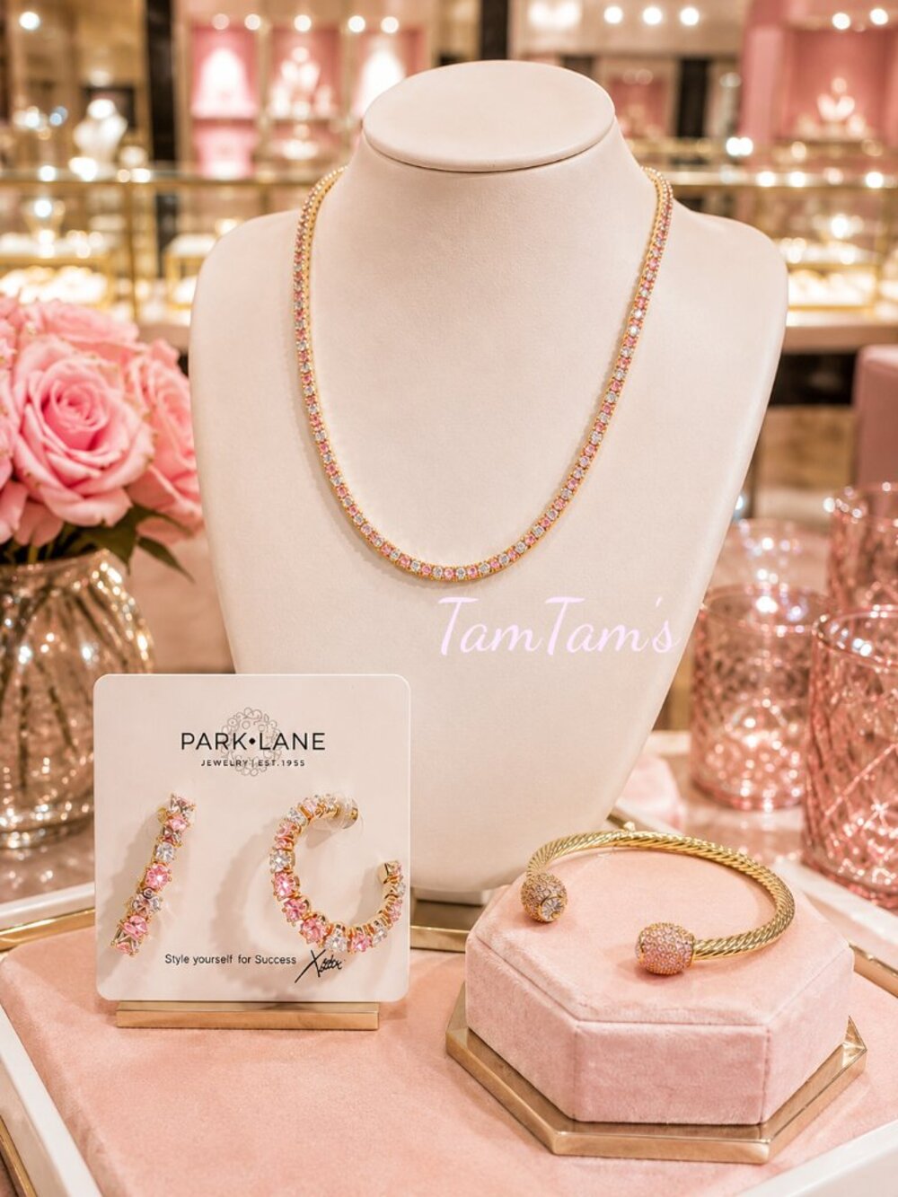 Rare Park Lane Amelia Tennis Necklace, Bracelet And Earrings Set